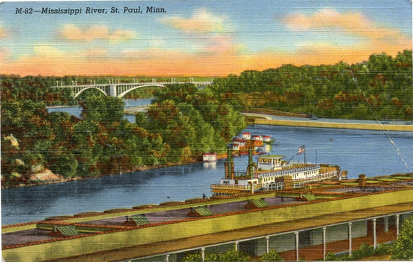 Mississippi River, St. Paul, MN [Postcard]