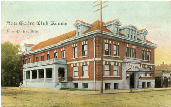 Eau Claire Club Rooms, Eau Claire, WI [Postcard]