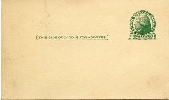 One Cent Postal Card [Postcard]