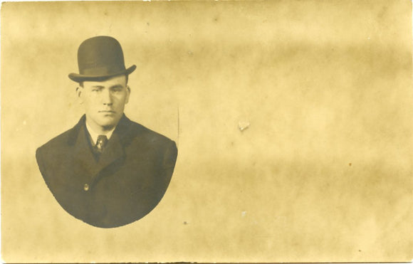 Man in Derby Hat [Postcard]