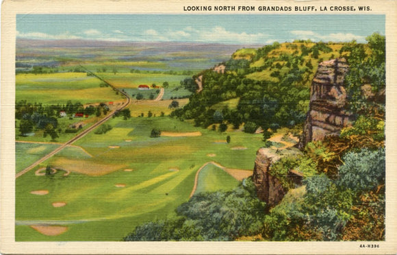 Looking North from Grandads Bluff, La Crosse, WI [Postcard]