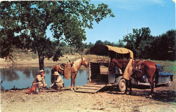 Texas Rangers Noonday Camp Scene [Postcard]