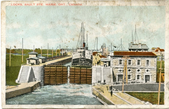 Locks, Sault Ste. Marie, Ontario, Canada [Postcard]