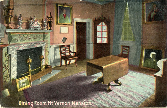 Dining Room, Mt. Vernon Mansion, Mt. Vernon, VA [Postcard]