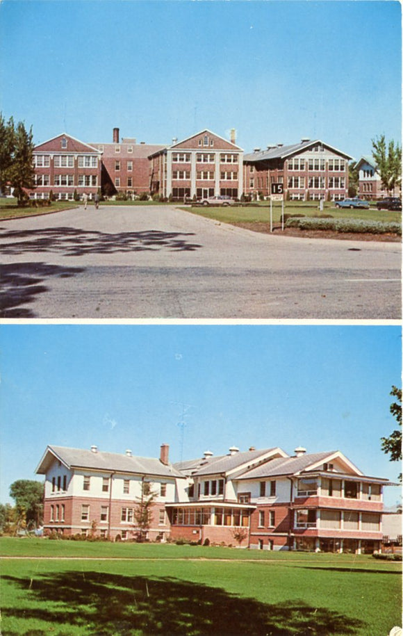 Columbia County Hospital and Cushman House, Wyocena, WI [Postcard]