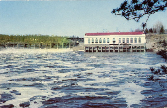 Dam and Power House, Dells of the Wisconsin River, WI [Postcard]
