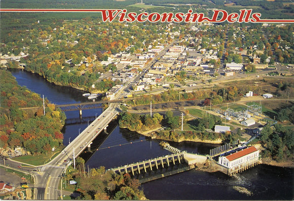 Aerial View, Wisconsin Dells, WI [Postcard]