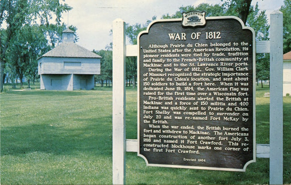 War of 1812, Prairie du Chien, WI [Postcard]
