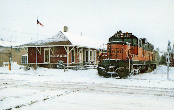Milwaukee Road 557, Middleton, WI [Postcard]