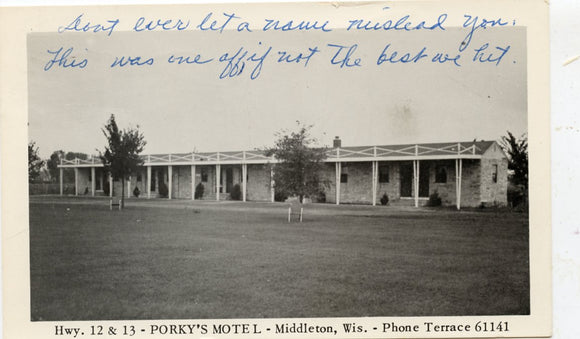 Porky's Motel, Middleton, WI [Postcard]