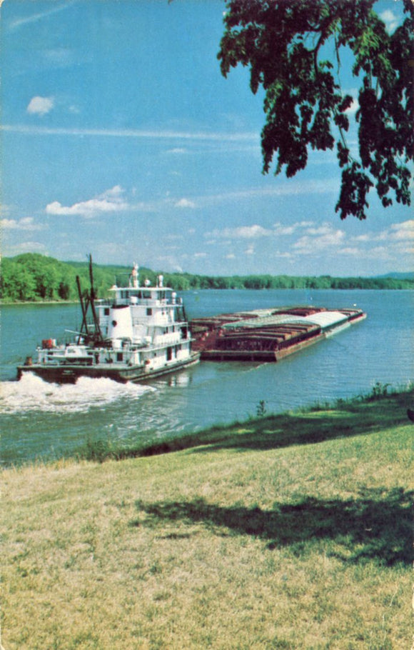 Barge, Guttenberg, IA [Postcard]