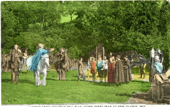 A Scene From Wilhelm Tell Play, Given Every Year at New Glarus, WI [Postcard]