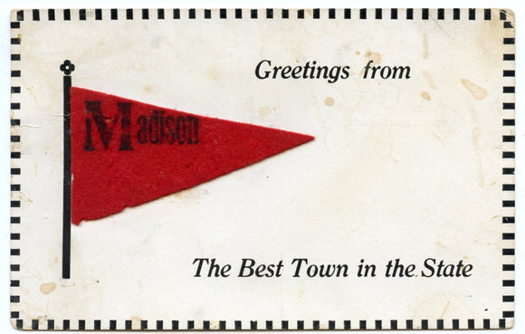 Greetings from Madison, The Best Town in the State, Felt Pennant [Postcard]