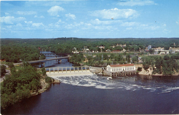 View from the Totem Tower, At Fort Dells, Wisconsin Dells, WI [Postcard]