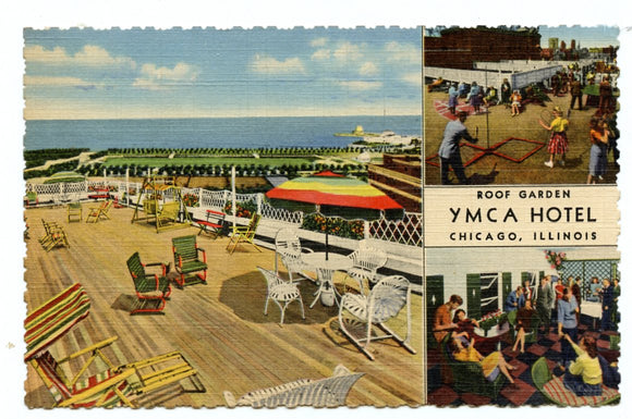 Roof Garden, YMCA Hotel, Chicago, IL [Postcard]