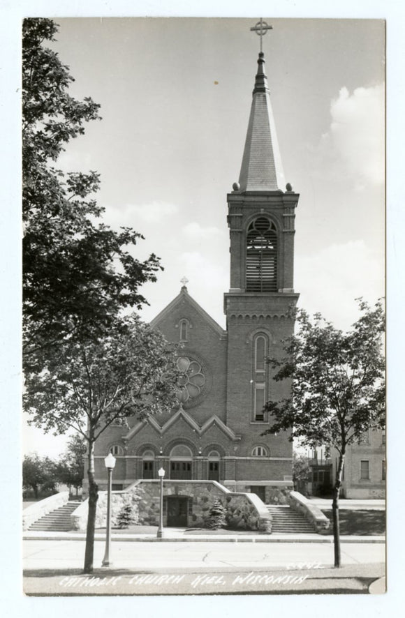 Catholic Church, Kiel, WI [Postcard]