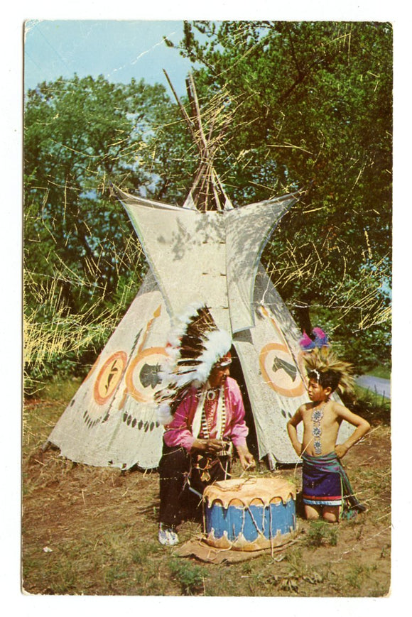 Making A War Drum, Wisconsin Dells, WI [Postcard]