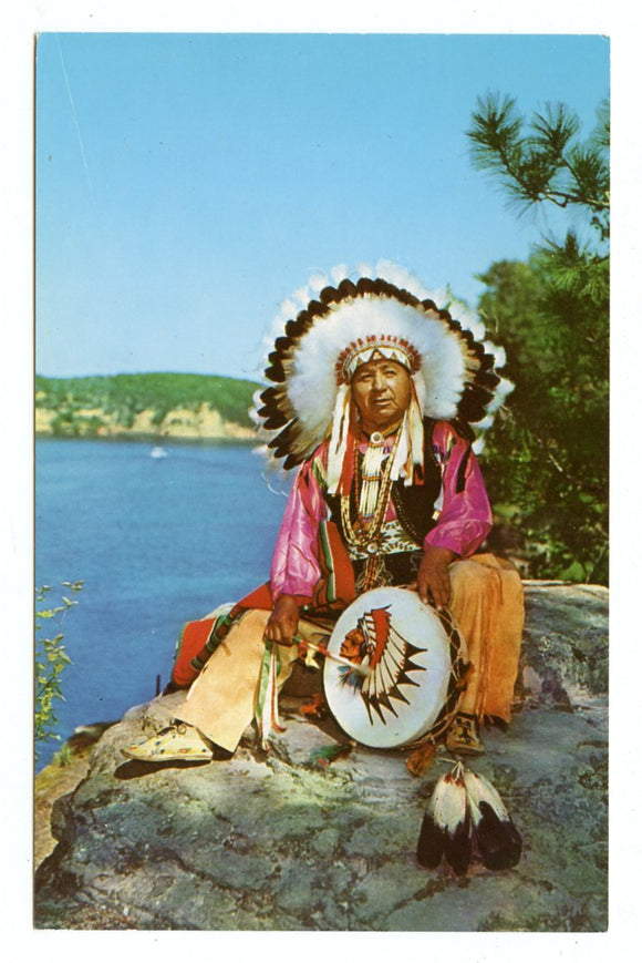 White Eagle, Winnebago Indian, Wisconsin Dells, WI [Postcard]