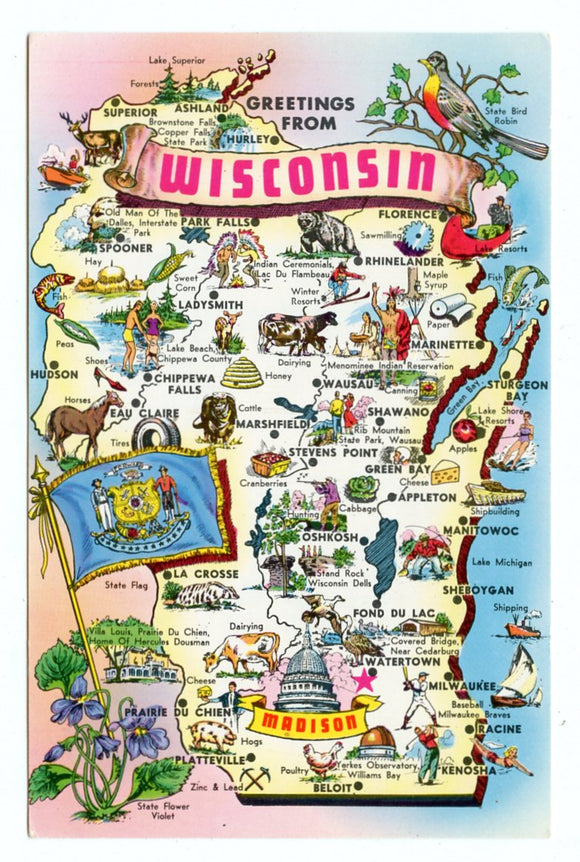 Greetings from Wisconsin [Postcard]
