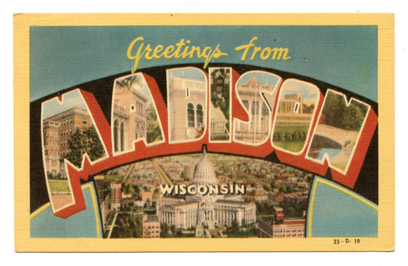 Greetings from Madison, WI [Postcard]