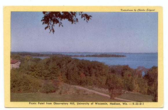 Picnic Point from Observatory Hill, Univesity of Wisconsin, Madison, WI [Postcard]