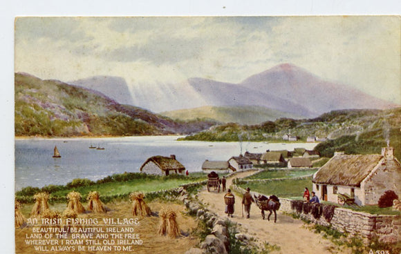 An Irish Fishing Village [Postcard]