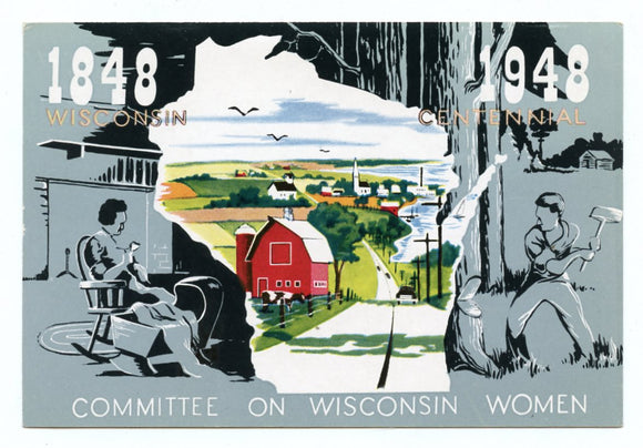 Committee On Wisconsin Women, Wisconsin Centennial, 1948 [Postcard]