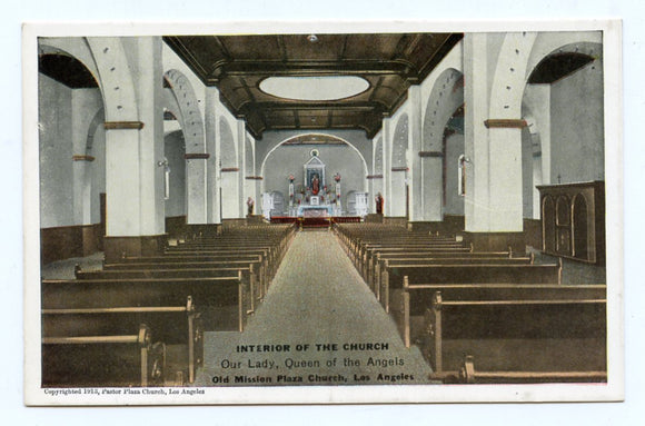 Old Mission Plaza Church, Los Angeles, CA [Postcard]