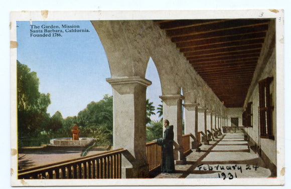 The Garden, Mission Santa Barbara, CA [Postcard]