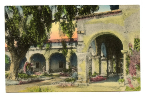 At Mission San Juan Capistrano, CA [Postcard]