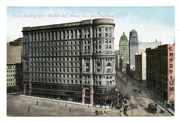 Flood Building from Market and Mason Sts., San Francisco, CA [Postcard]
