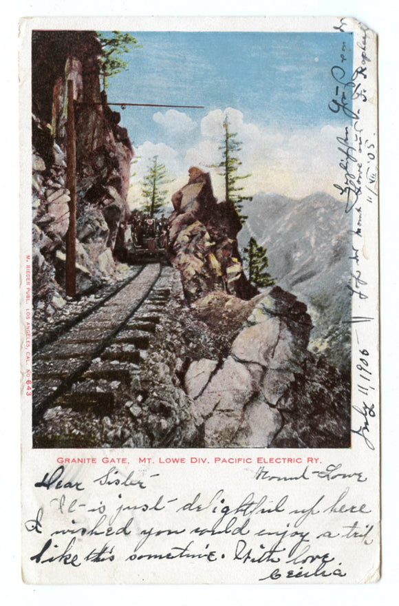 Granite Gate, Mt. Lowe Div. Pacific Electric Ry., Los Angeles, CA [Postcard]