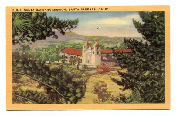 Santa Barbara Mission, Santa Barbara, CA [Postcard]