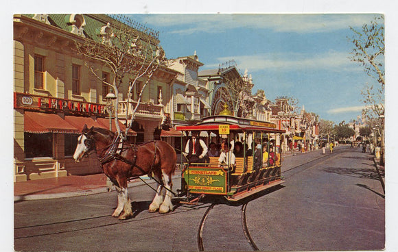 Horse-Drawn Street Car, Disneyland, CA [Postcard]