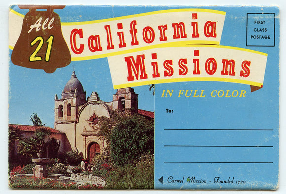All 21 California Missions, CA Souvenir Folder [Postcard]