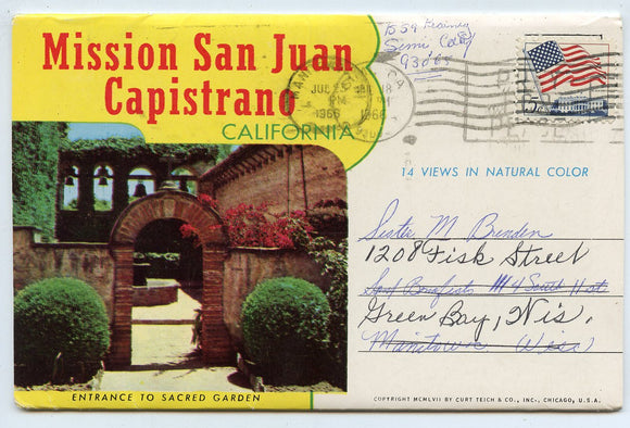 Mission San Juan Capistrano, CA Souvenir Folder [Postcard]