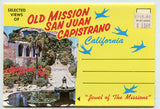 Selected Views of Old Mission San Juan Capistrano, CA Souvenir Folder [Postcard]