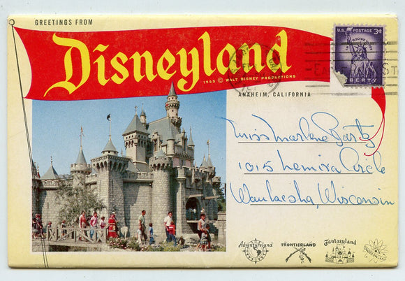 Greetings from Disneyland, CA Souvenir Folder [Postcard]