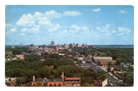 A Panorama of Madison and State Capitol, Madison, WI [Postcard]