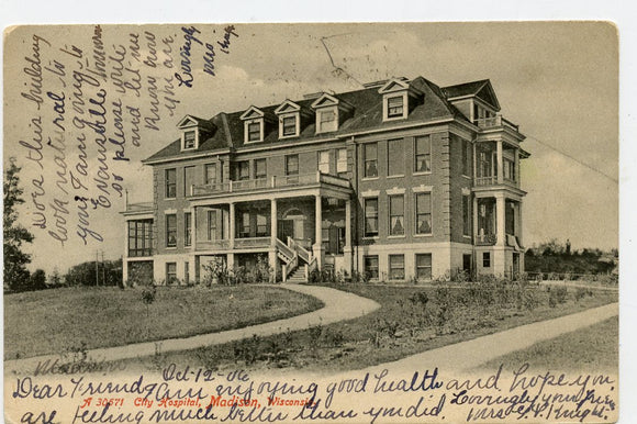 City Hospital, Madison, WI [Postcard]