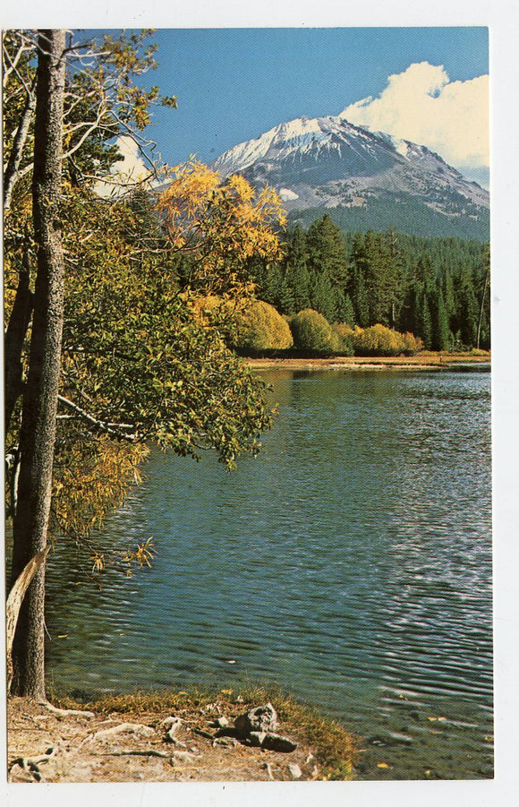 Manzanita Lake and Lassen Peak in Lassen Volcanic National Park, CA [Postcard]