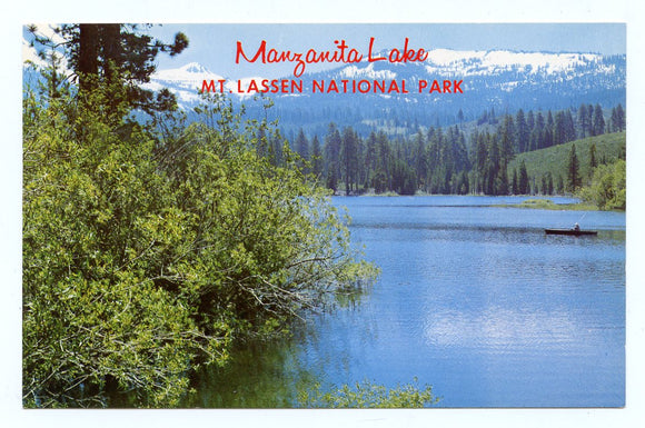 Manzanita Lake, Mt. Lassen National Park, CA [Postcard]
