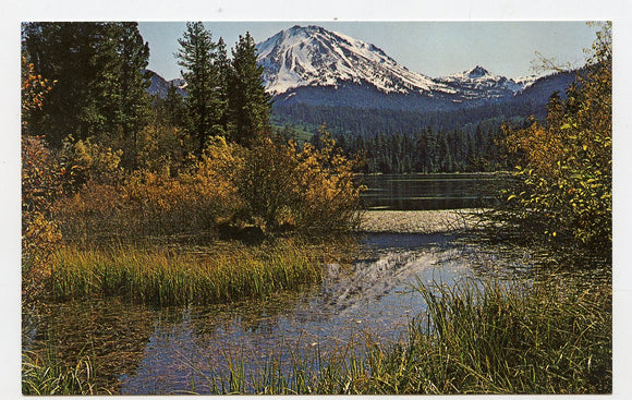 Lassen Peak from Manzanita Lake in Lassen Volcanic National Park, CA [Postcard]