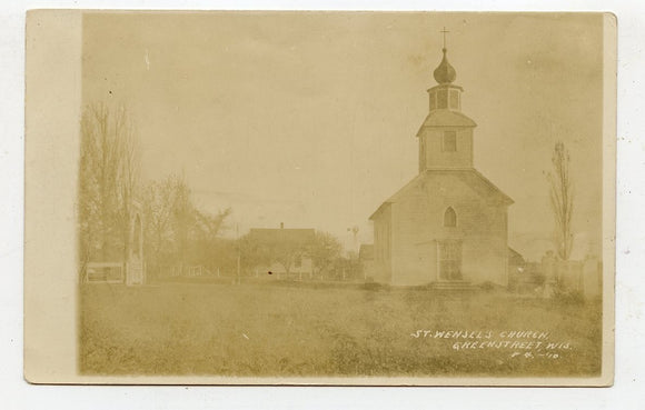 St. Wenceslaus Church, Greenstreet, Kellnersville, Manitowoc, WI [Postcard]