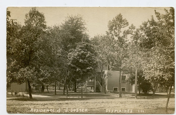Residence of J. Suster, Des Plaines, IL [Postcard]