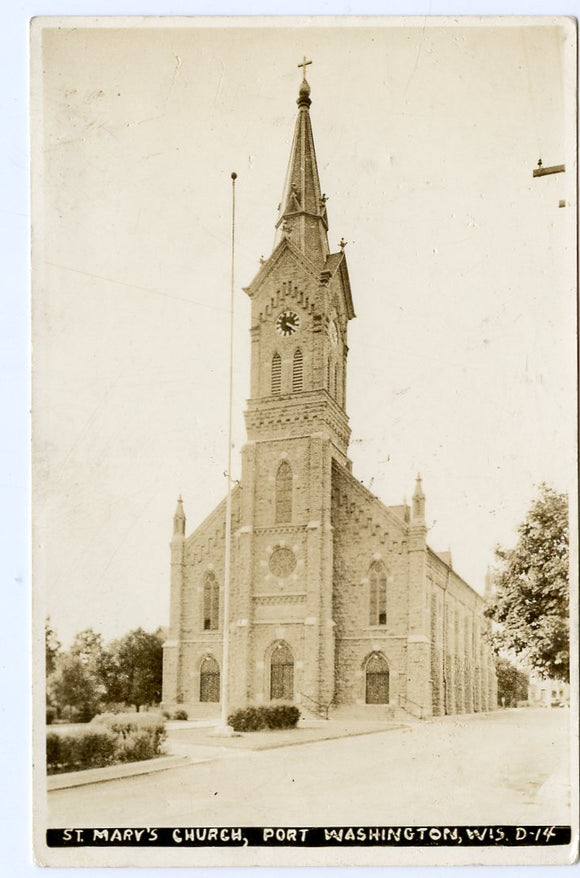 St. Mary's Church, Port Washington, WI [Postcard]