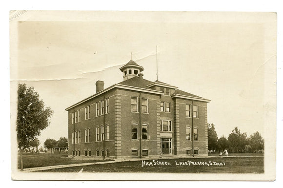 High School, Lake Preston, SD [Postcard]