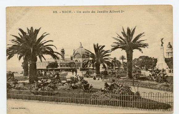Un Coin Du Jardin Albert I, Nice, France [Postcard]