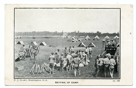 Setting Up Camp [Postcard]