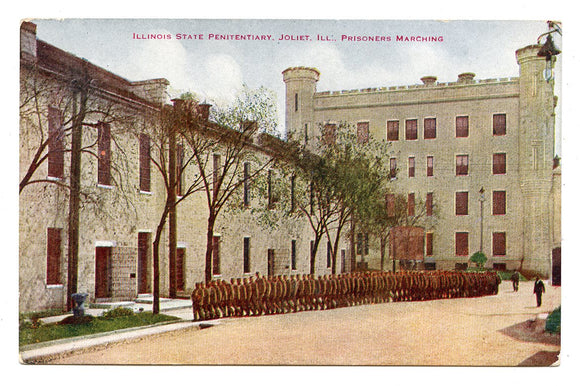 Prisoners Marching, Illinois State Penitentiary, Joliet, IL [Postcard]